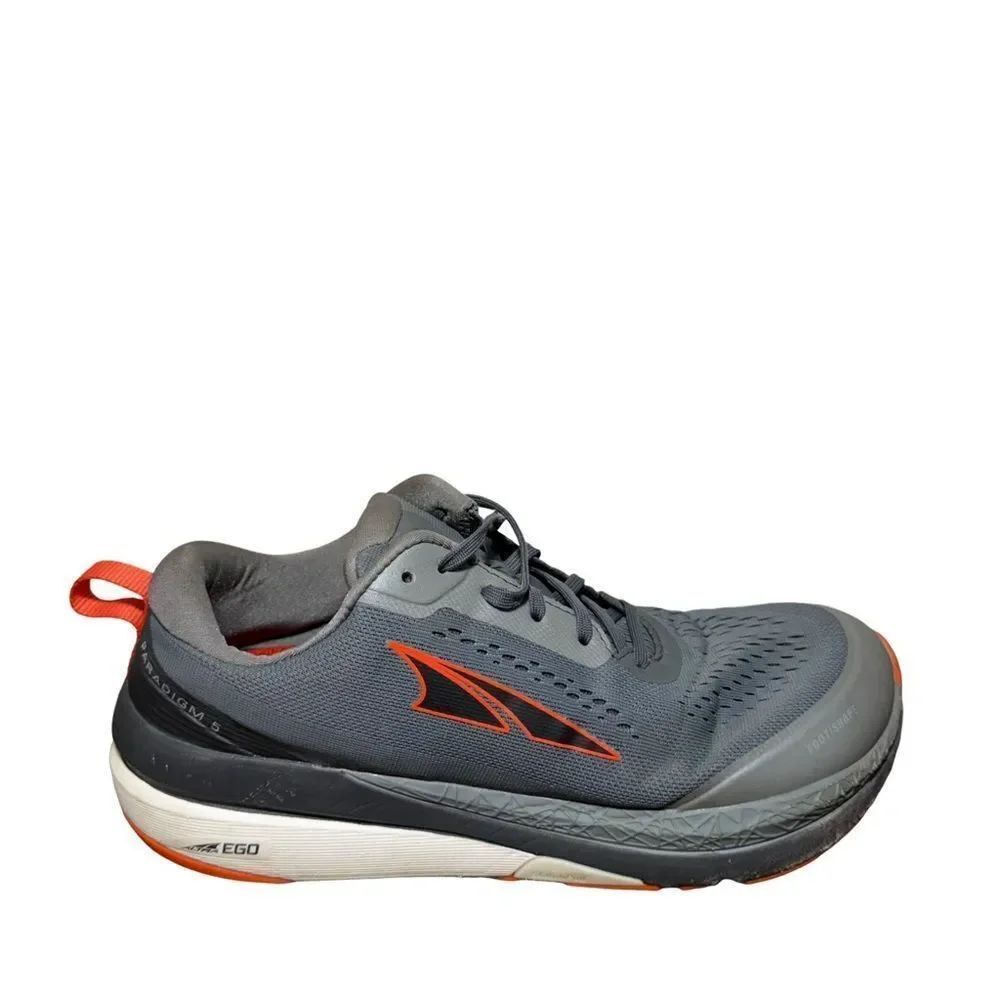 Altra Men's paradigm 5 Gray and Orange Athletic Shoe size 9